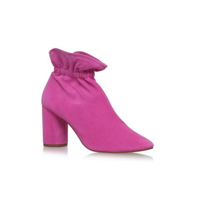 Pink 'Raglan' high heel ankle boots